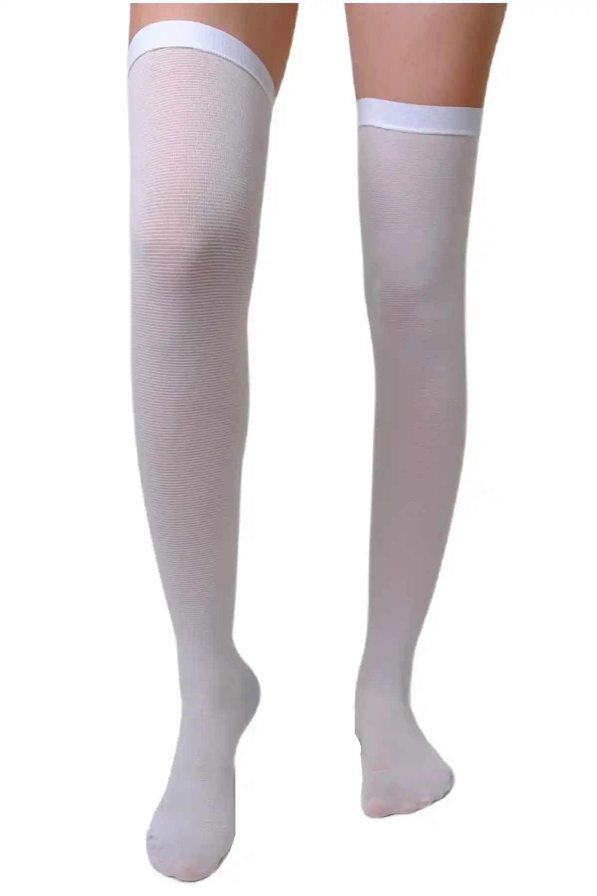 ORLEX Silikonlu Diz Üstü Anti-emboli Ameliyat Çorabı Güvenli ve Konforlu Kullanım