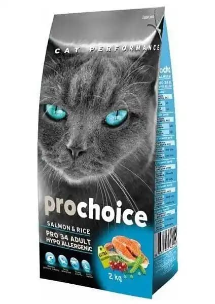 Pro Choice Pro 34 Yetişkin Kedi Maması: Somon ve Doğal İçeriklerle Sağlıklı Beslenme