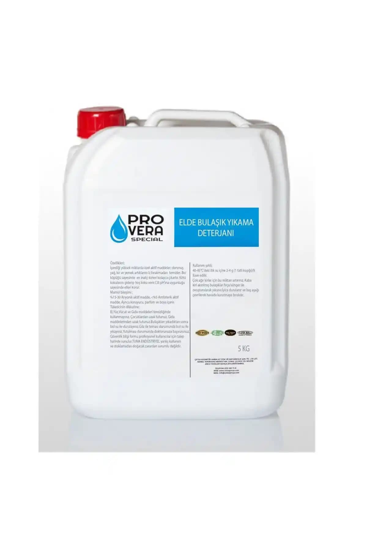 ProVera El Dezenfektanı ve Bulaşık Yıkama Ürünü 5 Litre Ekonomik ve Portakal Aromalı