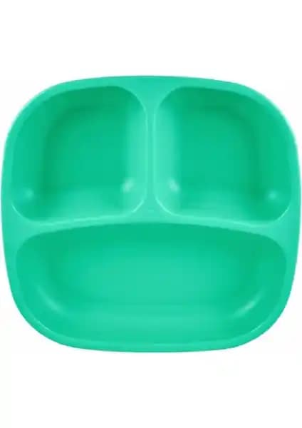 Re-Play Bölmeli Tabak Su Yeşili: Çocuklar İçin Güvenli ve Sürdürülebilir Yemek Seti