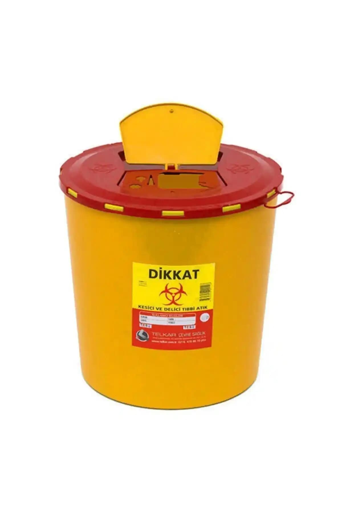 Sağlık Kuruluşları İçin Güvenli ve Pratik 10 Adet Turuncu Tıbbi Atık Kovası Seti