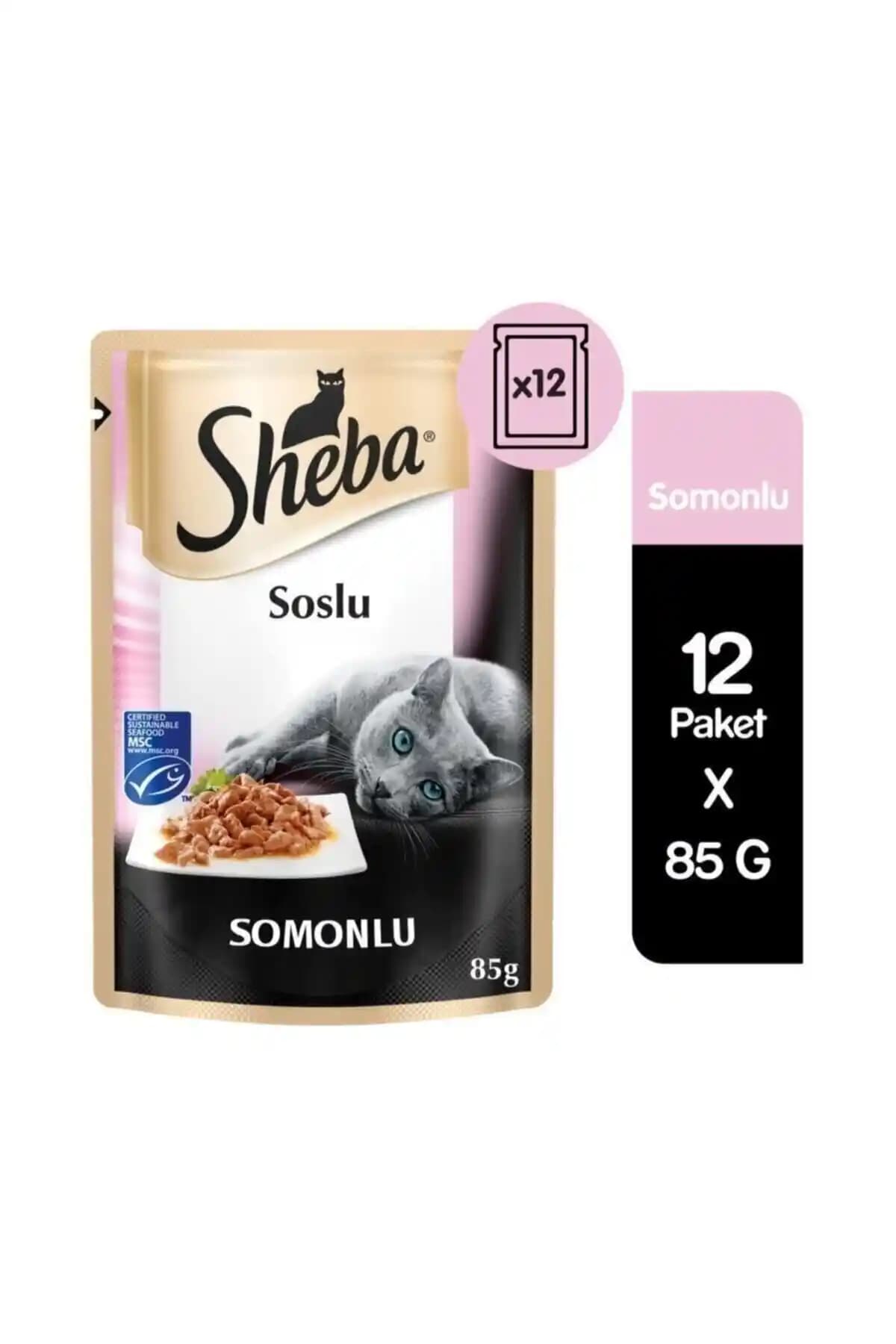 Sheba Pouch Yaş Mama Somonlu 85 Gr - Sağlıklı ve Lezzetli Kedi Beslenme Seçeneği