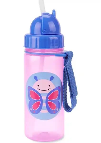 Skip Hop Kelebek Temalı Pipetli Suluk 384,5 ml Çocuklar İçin Güvenli ve Pratik Tasarım