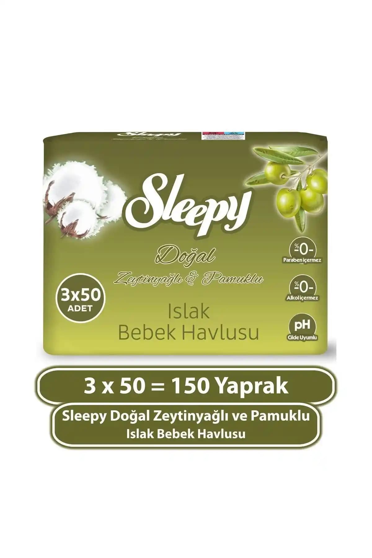 Sleepy Doğal Zeytinyağlı ve Pamuklu Islak Bebek Havlusu: Güvenilir ve Pratik Bebek Temizlik Ürünü