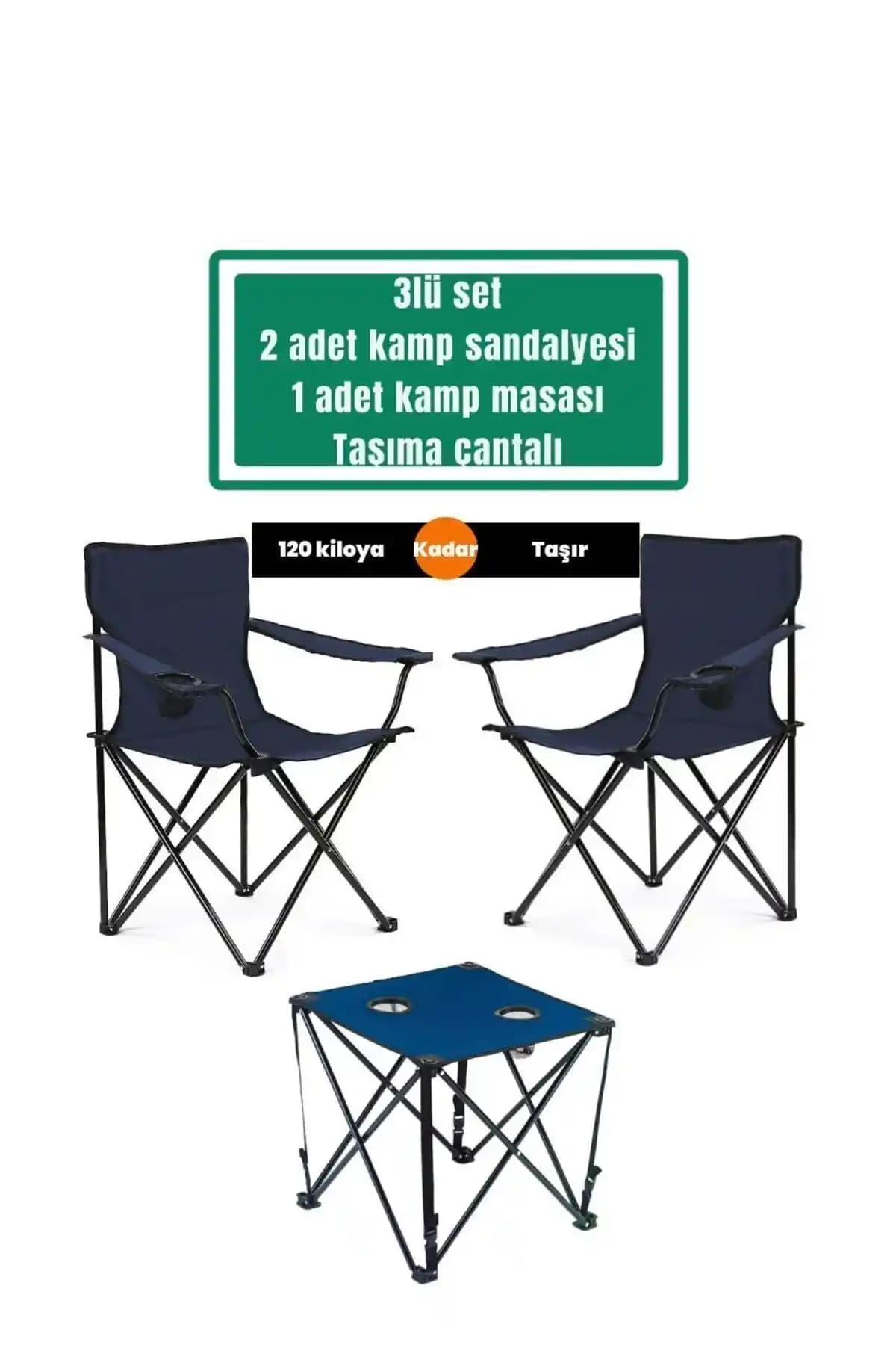 SUNRAYS Kamp Sandalyeleri ve Kamp Masası Seti ile Doğa Keyfini Yükseltin