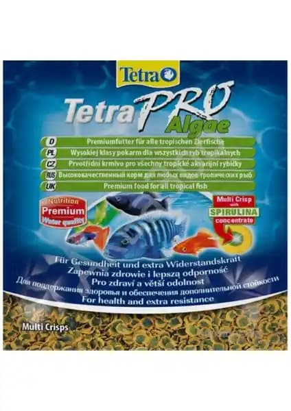 Tetra Pro Algae Crisps ve Tetra Pro Color Pul Yem Karşılaştırması