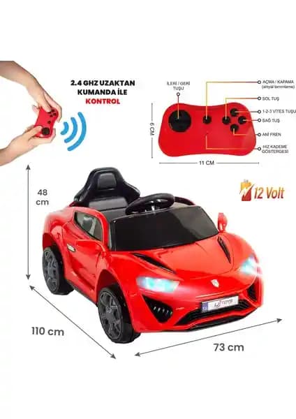 UJ Toys Jagor Akülü Araba 12V Güvenli ve Eğlenceli Çocuk Sürüş Oyuncağı