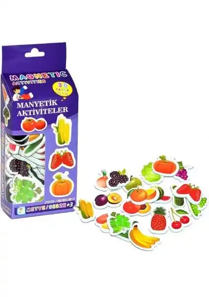 Utku Eğitici Manyetik Meyve ve Sebze Seti 30 Parça Çocuklar İçin Eğitici Oyun Seçeneği