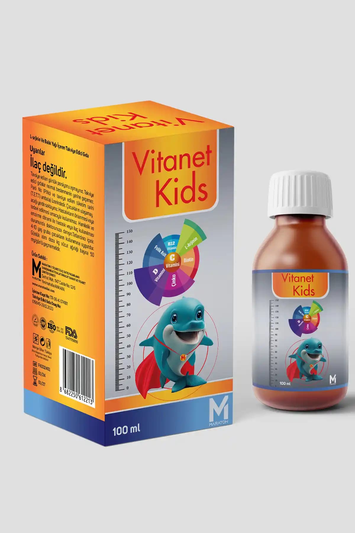 Vitanet Kids Balık Yağı Multivitamin Şurup Çocuklar İçin Sağlıklı Gelişim Destekleyici