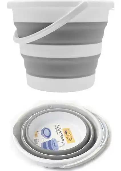 Vurgun Çapari Tiny Mini Art Katlanır Silikon Kova 12.8 Lt Pratik ve Yenilikçi Temizlik Çözümü