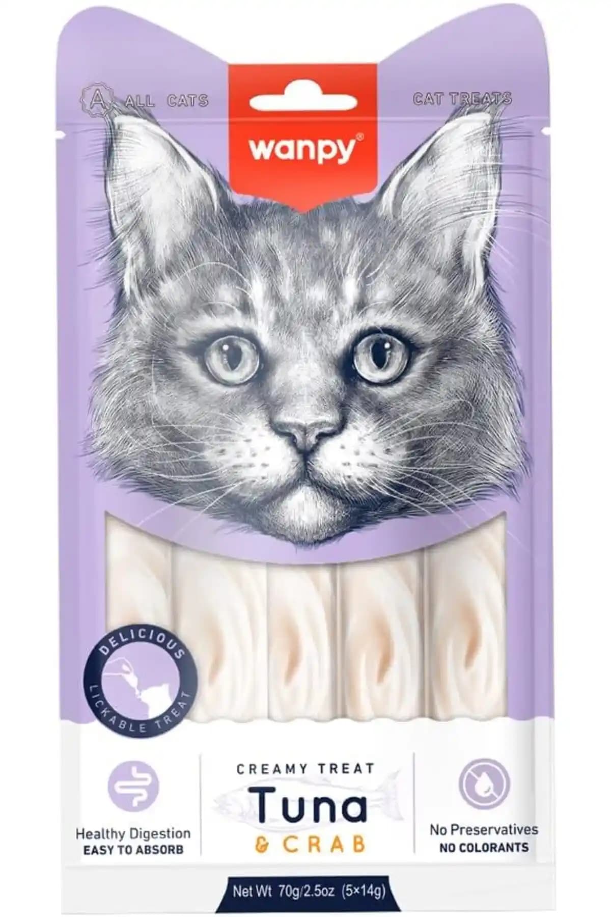 Wanpy Ton-yengeç Krema Ödülü Yetişkin Kediler İçin Kaliteli ve Lezzetli Seçenek