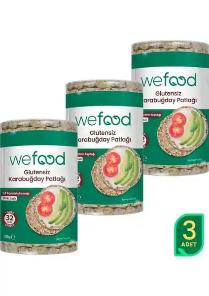 Wefood Karabuğday Patlağı 100 Gr 3'lü Sağlıklı ve Glutensiz Atıştırmalık Seçeneği