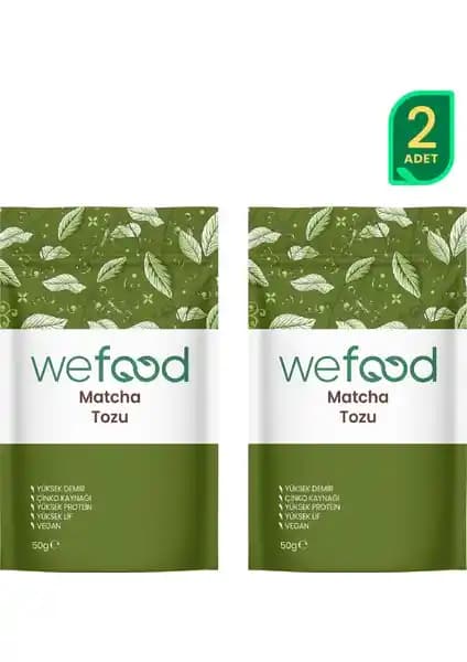 Wefood Matcha Tozu 50g 2'li Paket Doğal ve Çok Yönlü Kullanım İmkanı Sağlayan Sağlıklı Alternatif
