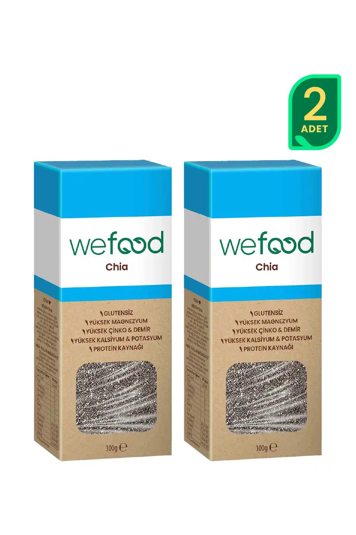 Wefood Siyah Chia Tohumu 300g 2'li Paket Sağlıklı Yaşam İçin Doğal Besin Kaynağı