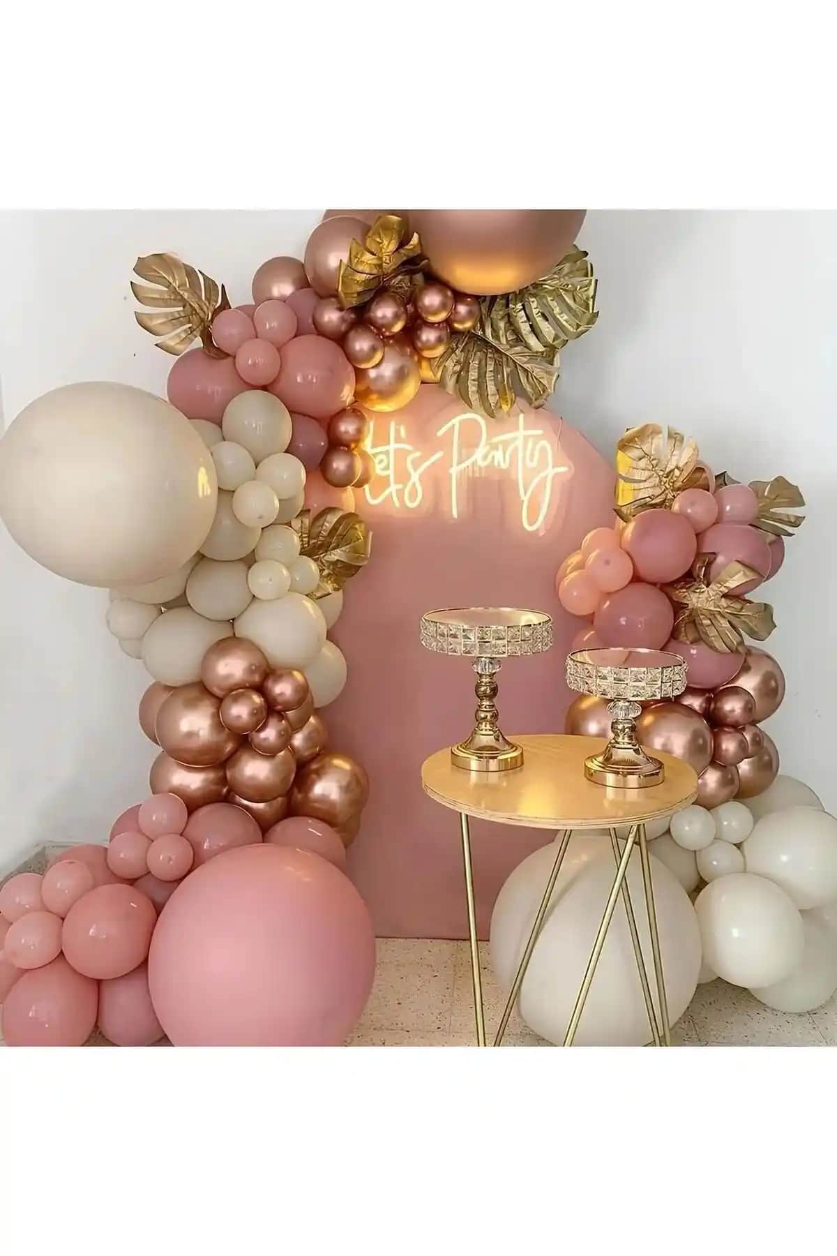 Balon Setleri Karşılaştırması: Rose Gold Krom Deniz Kumu ve Parti Zinciri
