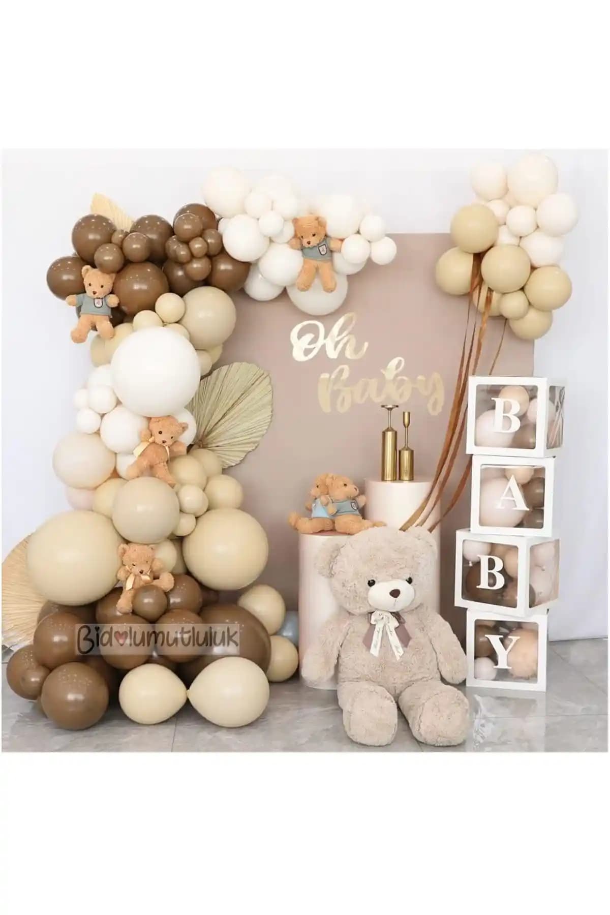 BİDOLUMUTLULUK Baby Yazılı Balon Kutusu Karamel ve Küf Yeşili Setleri Karşılaştırması
