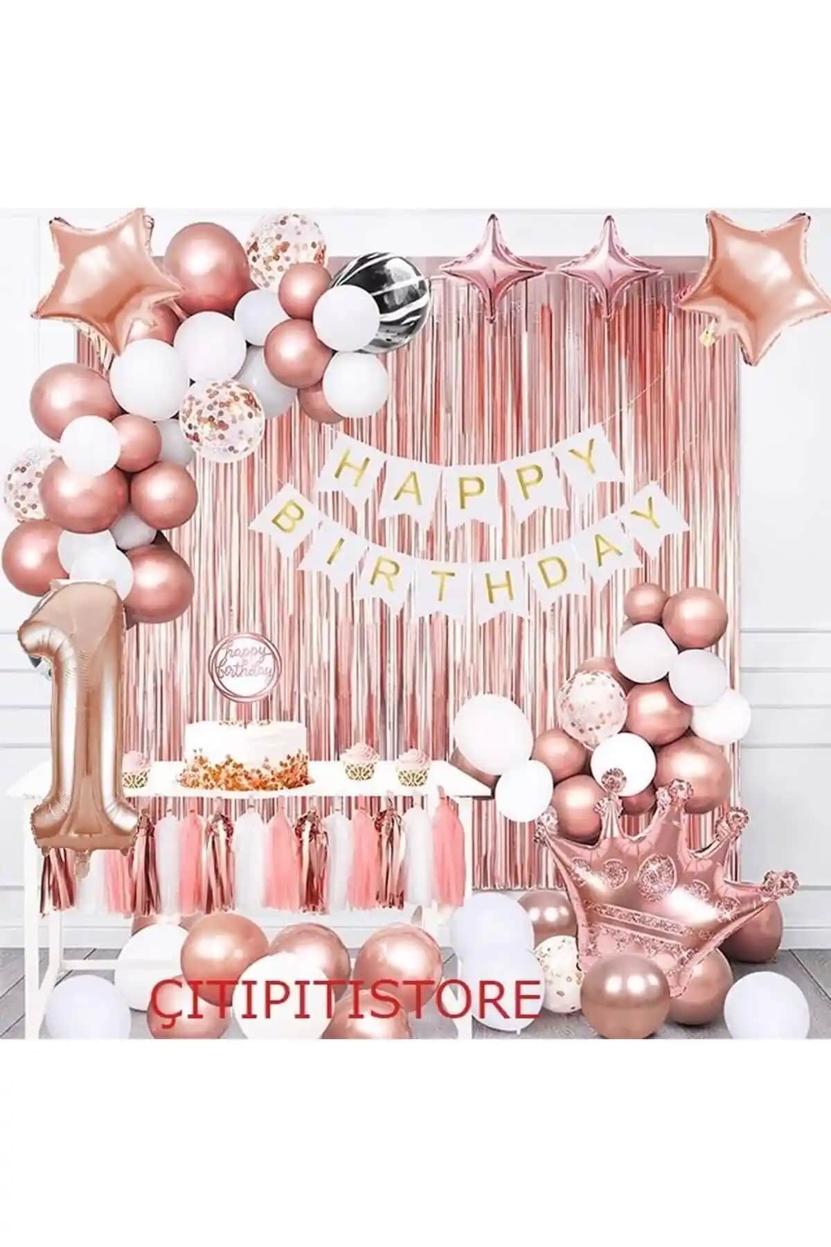 Doğum Günü Partisi İçin Rose Gold ve Pembe Balon Setlerinin Karşılaştırması