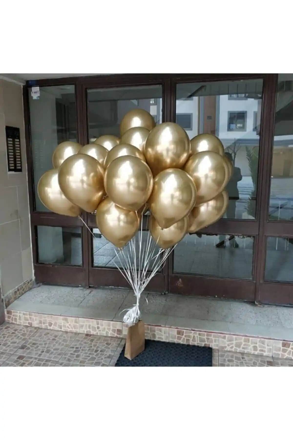 Genel Markalar Altın Renkli Krom Balon ve Minik Krom Balon 5 İnç Karşılaştırması