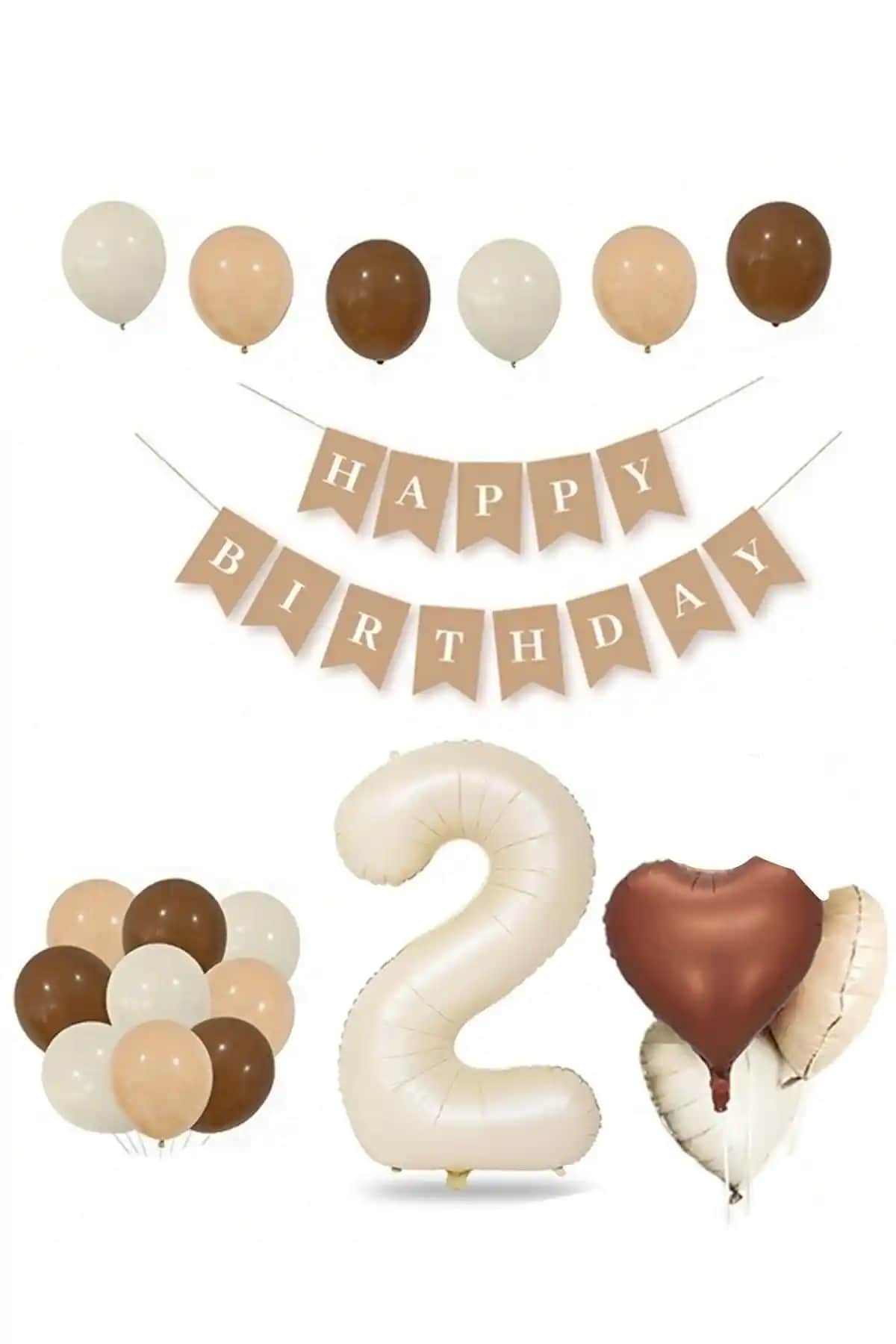İki Yaş Retro Doğum Günü Setleri ve Folyo Balonların Karşılaştırması