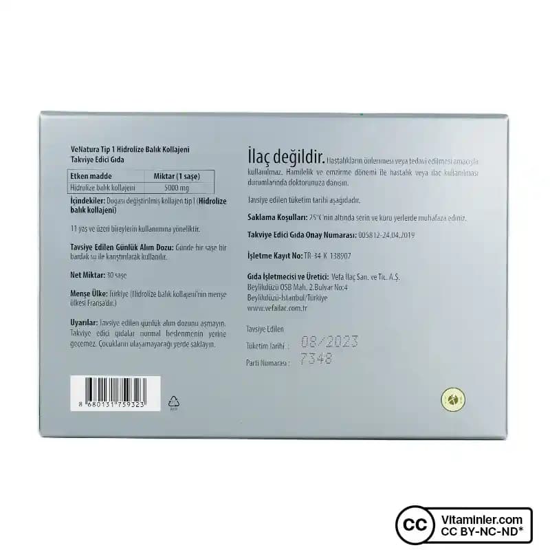 VeNatura Balık Kolajeni: Cilt Sağlığını Destekleyen Doğal Takviye Ürünü