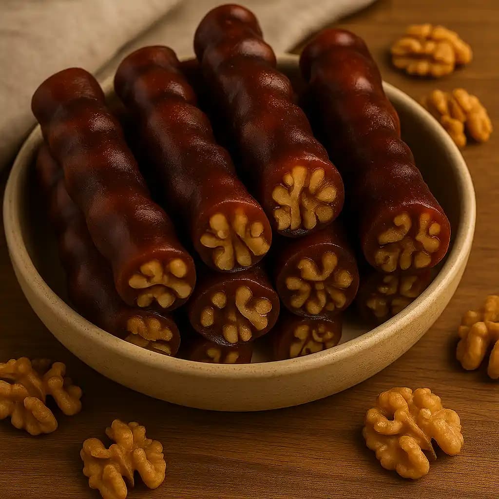 Cevizli sucuk nedir, özellikleri ve sağlığa faydaları hakkında detaylı bilgiler