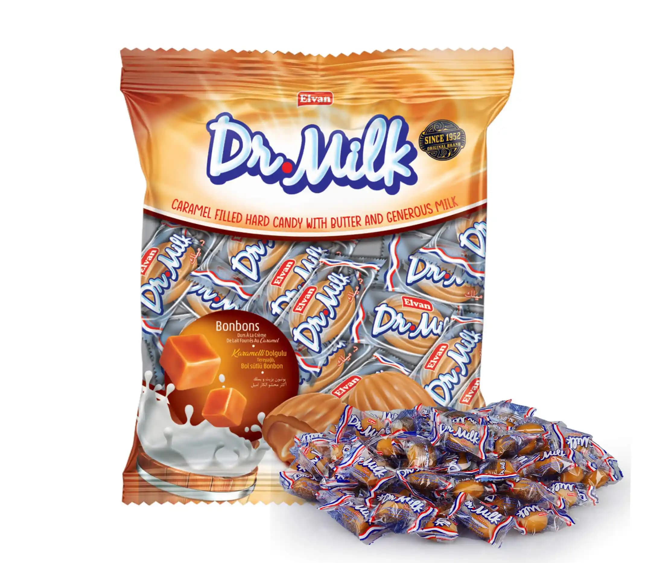 Elvan Dr Milk Karamelli Şeker: Süt ve Karamel Aromasıyla Tatlı Bir Deneyim
