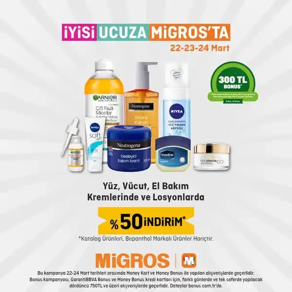 Migros'ta Güncel Makyaj ve Bakım Kampanyaları ve İndirim Fırsatları