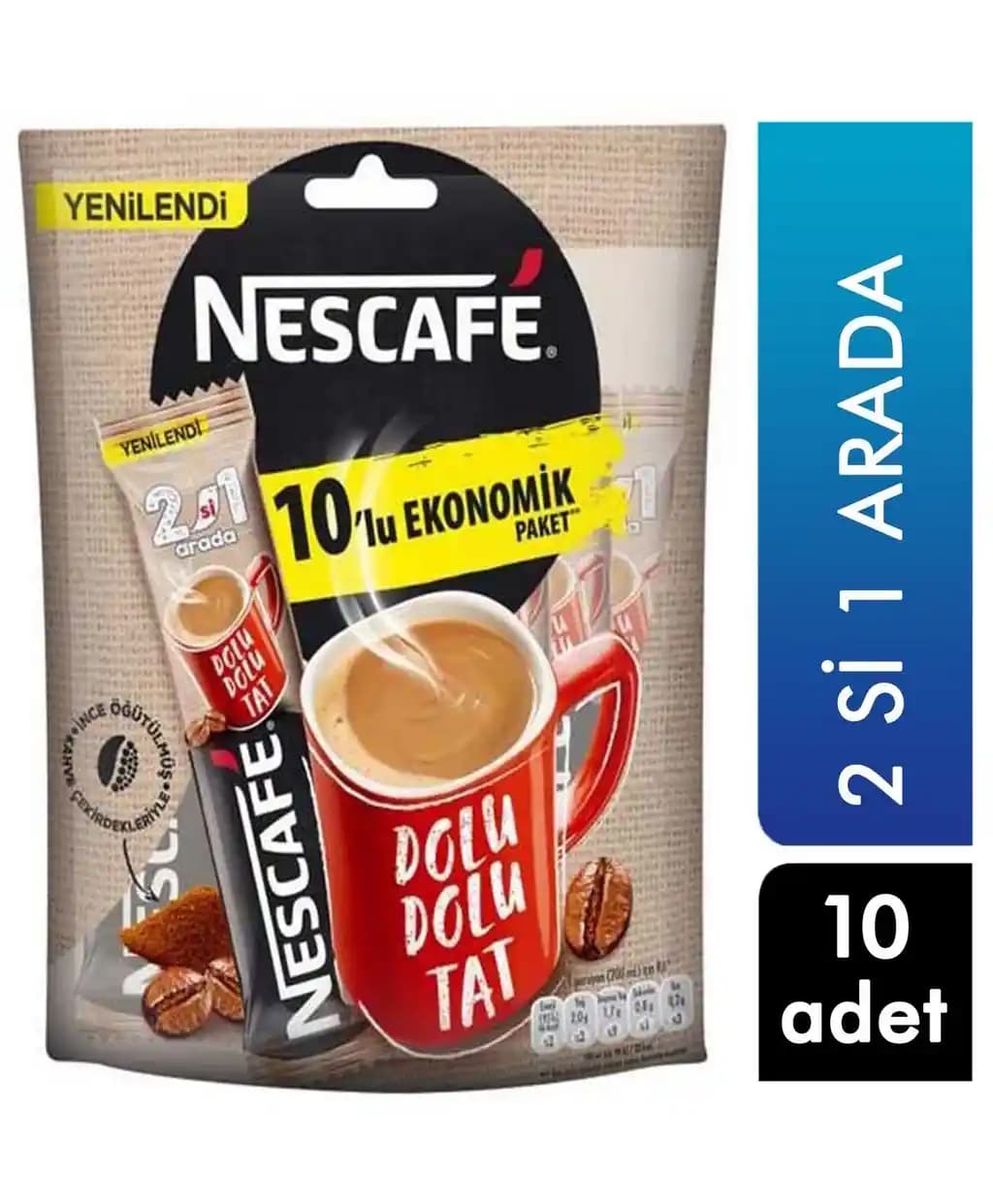 Nescafe 10'lu Ekonomik ve Pratik Kahve Paketi ile Günlük Kahve Keyfi Kolaylığı