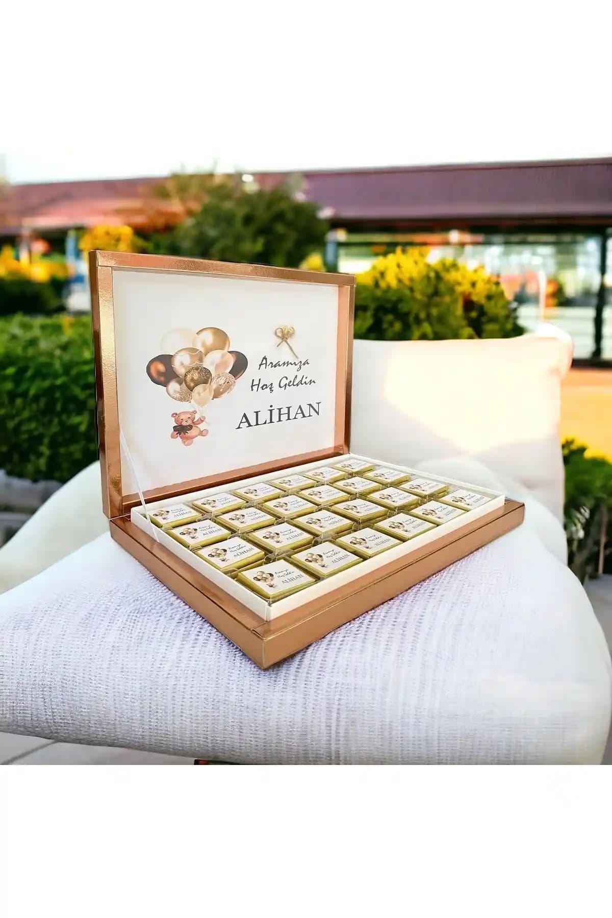 Altıniz Gıda Isme Özel Balonlu ELİT Çikolata 72'li Kişiselleştirilebilir Hediyelik