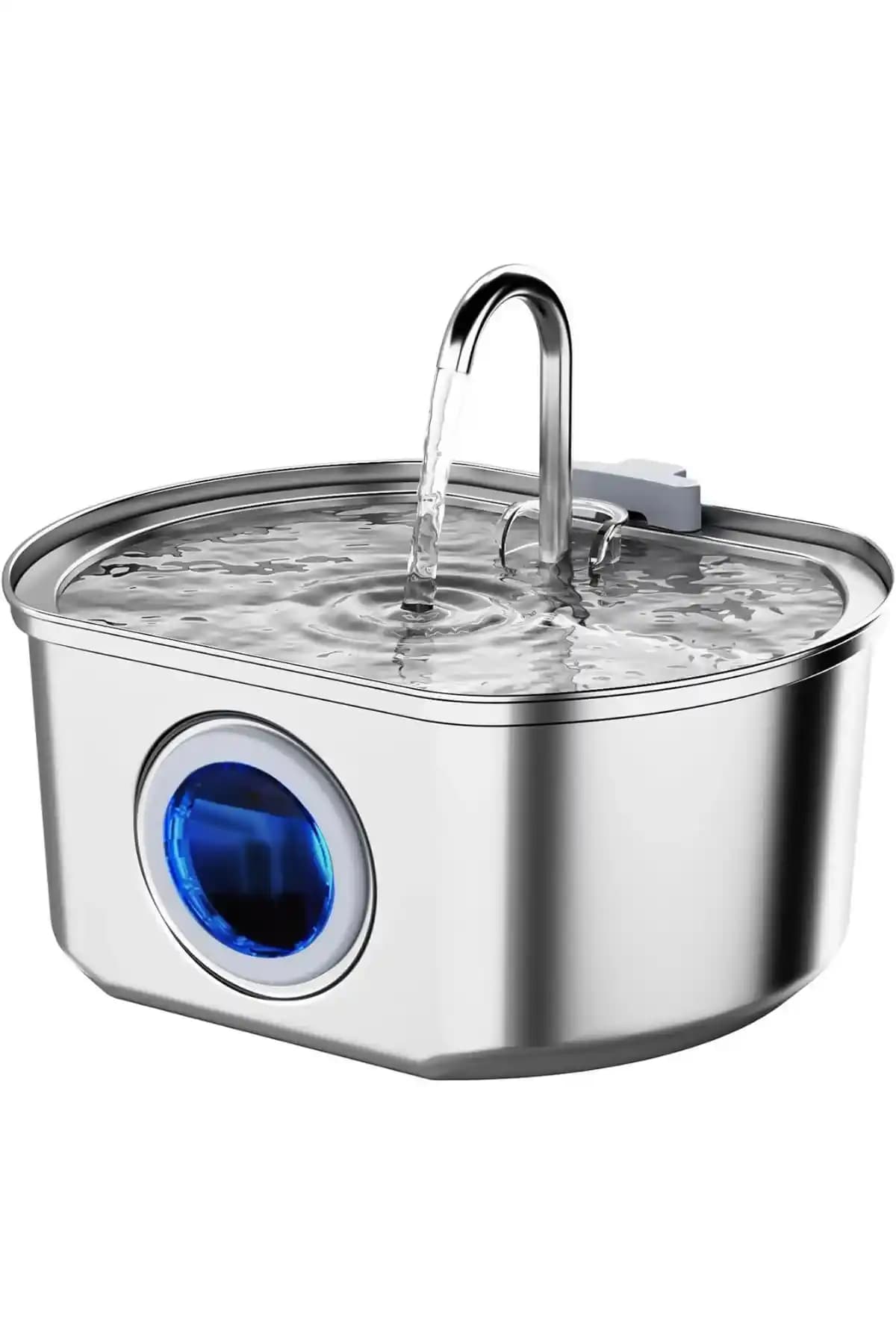 Aryuper 3.2 L Paslanmaz Çelik Su Seviyesi Göstergeli Kedi ve Köpek Su Pınarı