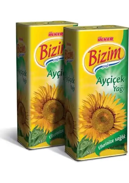 Bizim Ayçiçek Yağı Teneke 5 lt 2 Adet: Sağlıklı ve Ekonomik Bitkisel Yağ Seçeneği