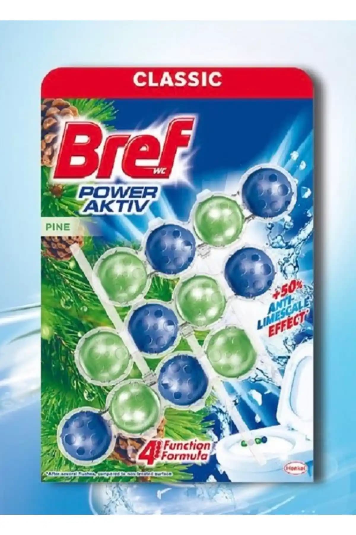 Bref Wc Power Aktif 3'lü Blok ile Kireç Önleyici ve Uzun Süreli Tuvalet Temizliği