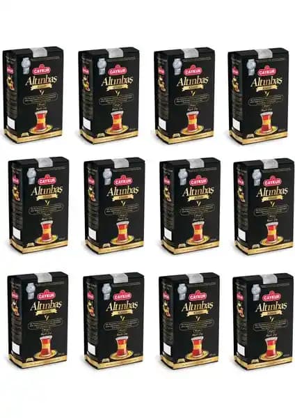 Çaykur Altınbaş Siyah Çay 500 gr 12'li Paket - Yerel Kaynaklı, Zengin Aromalı ve Ekonomik