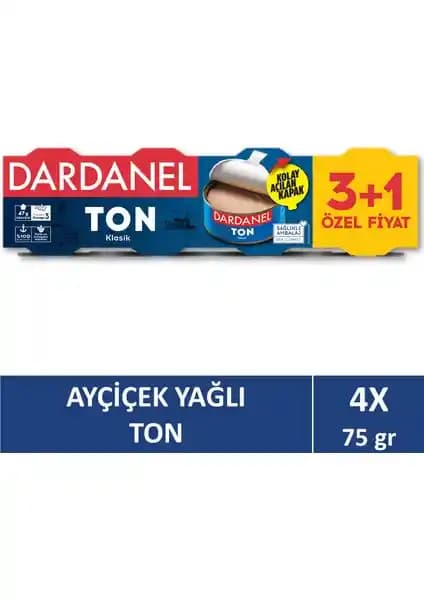 Dardanel Ayçiçek Yağlı Ton Balığı 4x75 gr: Sağlıklı ve Lezzetli Pratik Besin Seçeneği