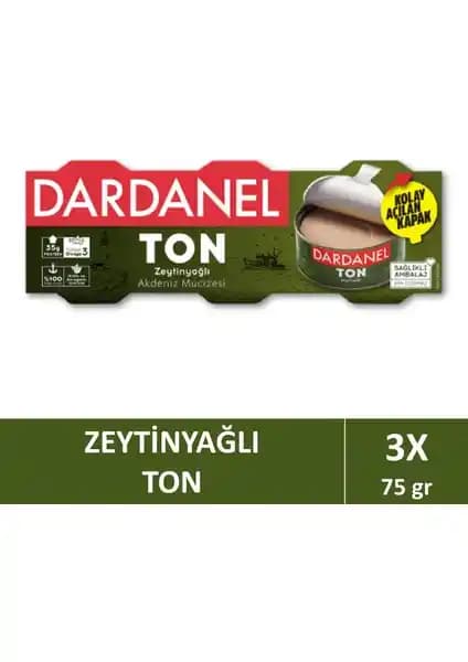 Dardanel Zeytinyağlı Ton Balığı 3x75 gr: Doğal, Sağlıklı ve Lezzetli Protein Kaynağı