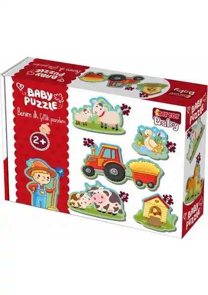 Diytoy Baby Puzzle Çiftlik Hayvanları: 2 Yaş Üzeri Çocuklar İçin Eğitici ve Dayanıklı Puzzle Seti