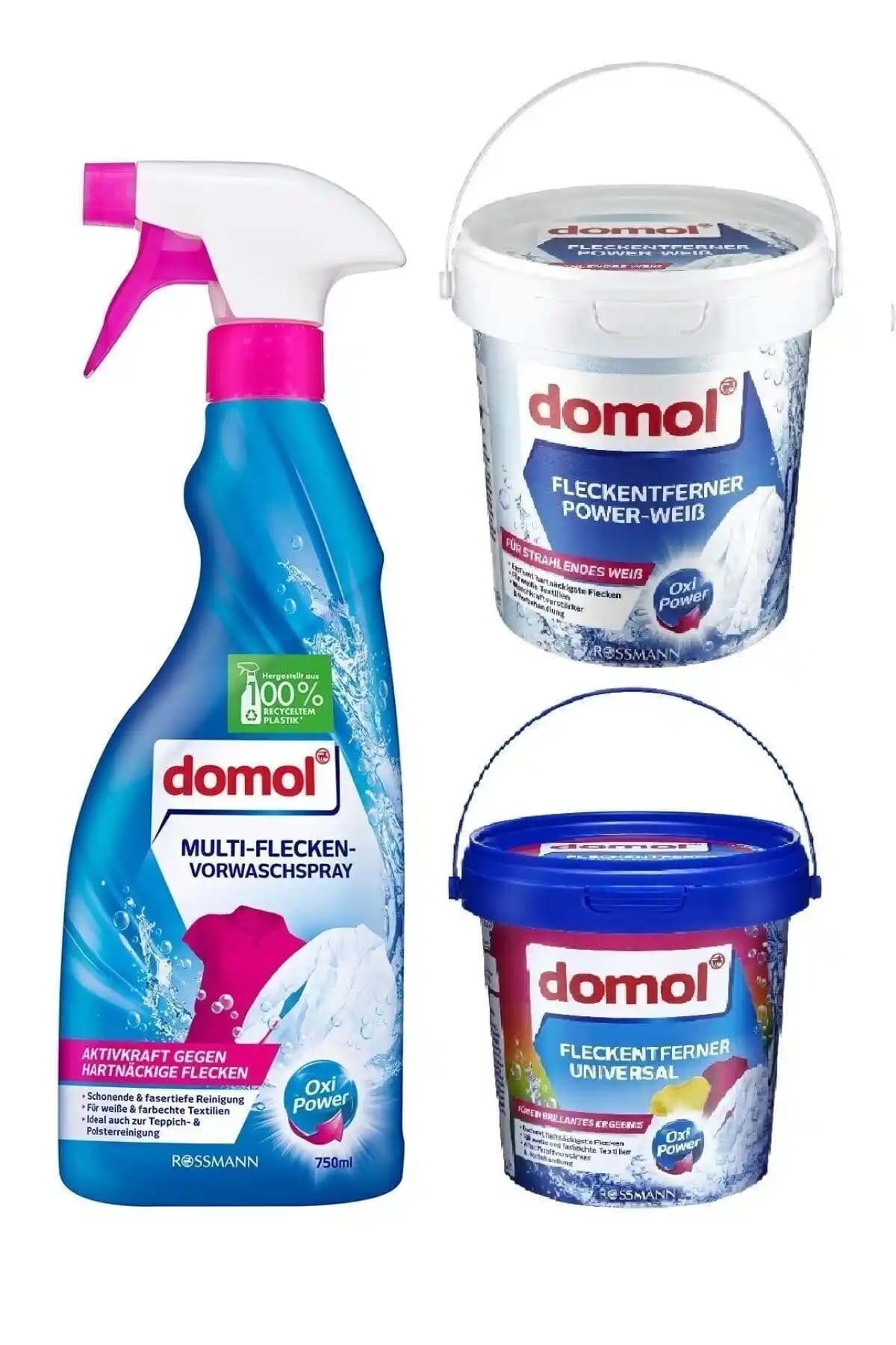 Domol Yıkama Öncesi Leke Çıkarıcı Sprey ve Toz ile Etkili Çamaşır Temizliği