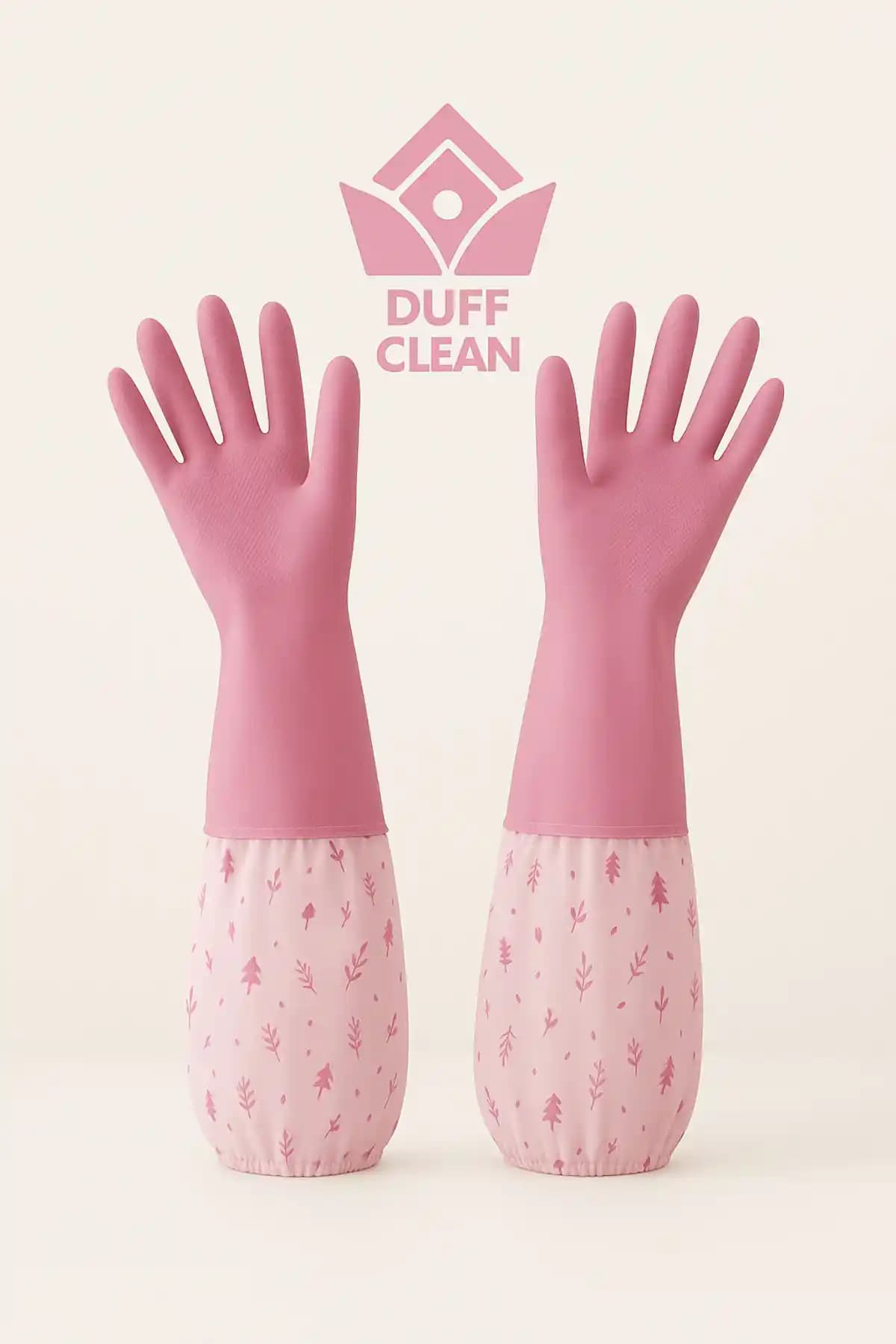 DUFF CLEAN Standart L Beden Sıcak Bulaşık Yıkama Eldiveni: Dayanıklı ve Su Geçirmez Tasarım