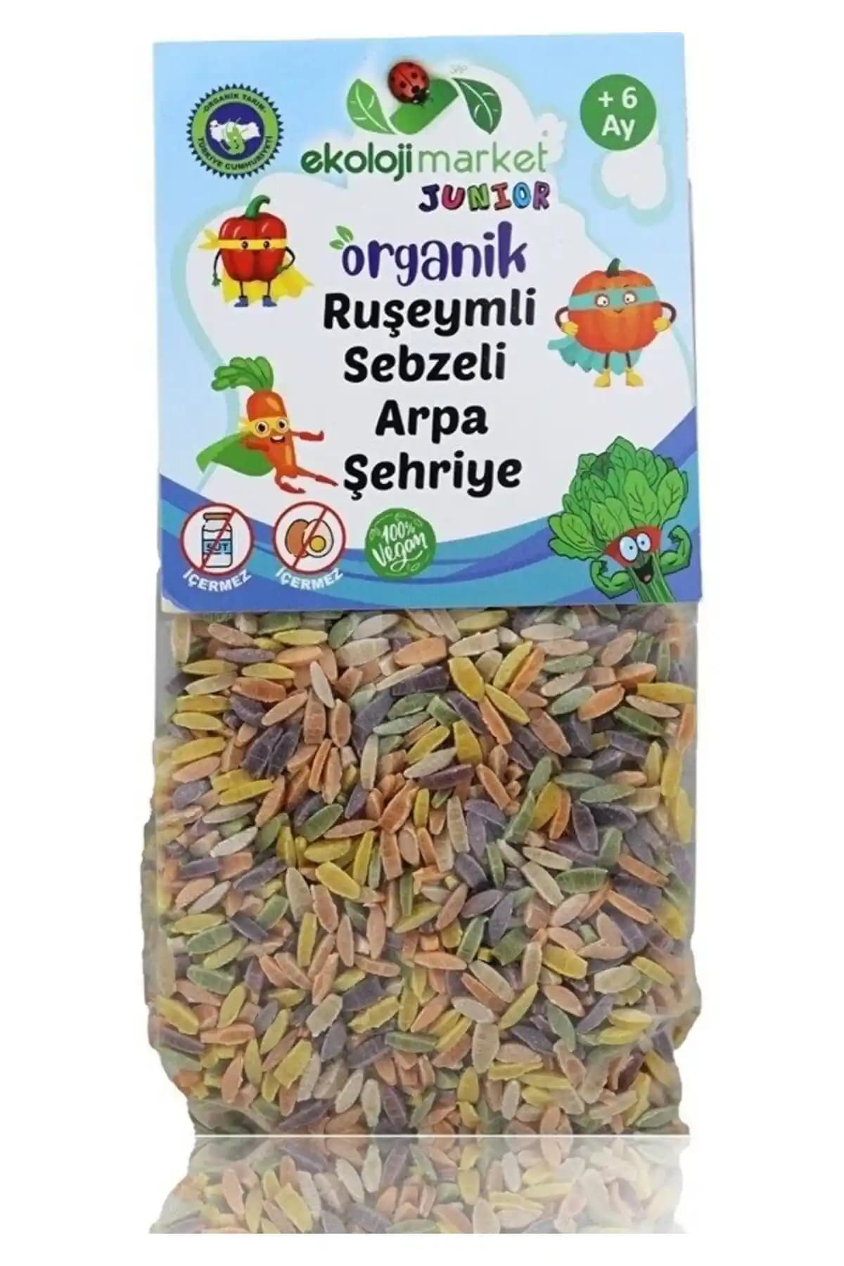Ekoloji Market Organik Ruşeymli Sebzeli Arpa Şehriye 250gr - Sağlıklı Bebek Beslenmesi