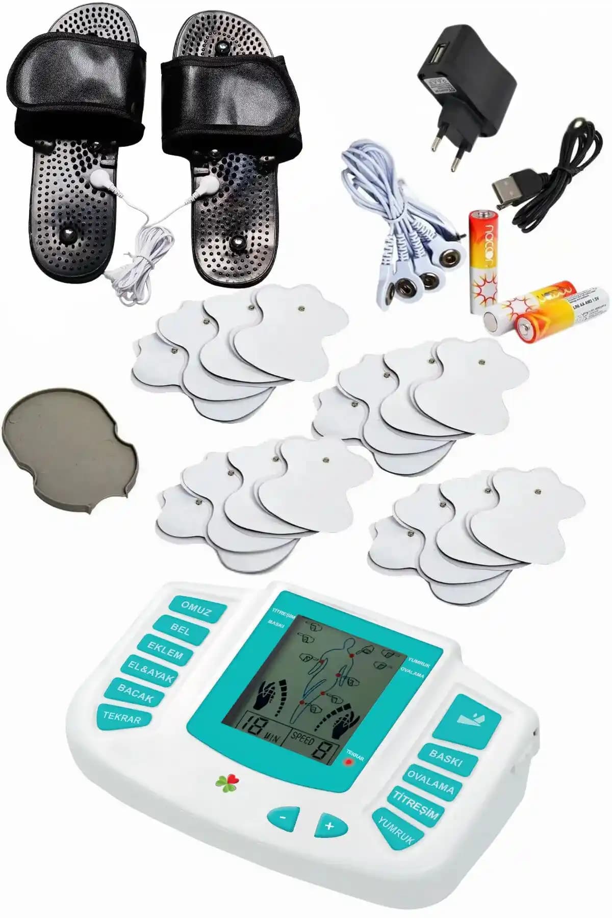 Epicsa 16 Pedli ve Terlikli Kablosuz Fizik Tedavi Tens Cihazı ile Kas Ağrılarını Hafifletin