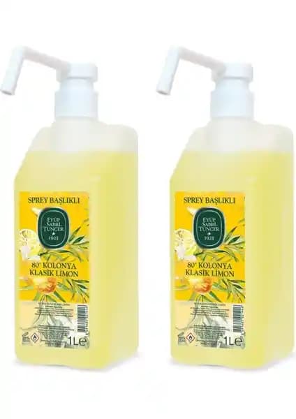 Eyüp Sabri Tuncer Klasik Limon Kolonyası Pompalı 1 lt x 2 Set - Ferahlatıcı ve Hijyenik