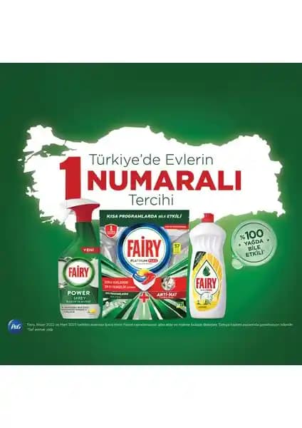 Fairy Platinum Limon Kokulu Bulaşık Makinesi Deterjanı Tableti 43 Yıkama Kapasiteli