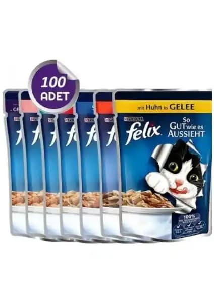 Felix Karışık Kedi Maması 85 gr x 100 Adet: Dengeli ve Lezzetli Yaş Kedi Beslenmesi