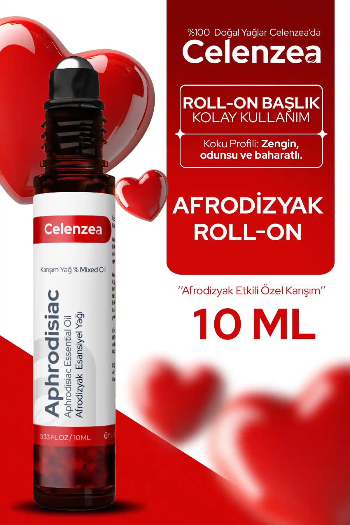 Flowy Oils Afrodizyak Karışım Doğal Uçucu Yağ Roll-On 10ml Kalıcı ve Hassas Ciltlere Uygun