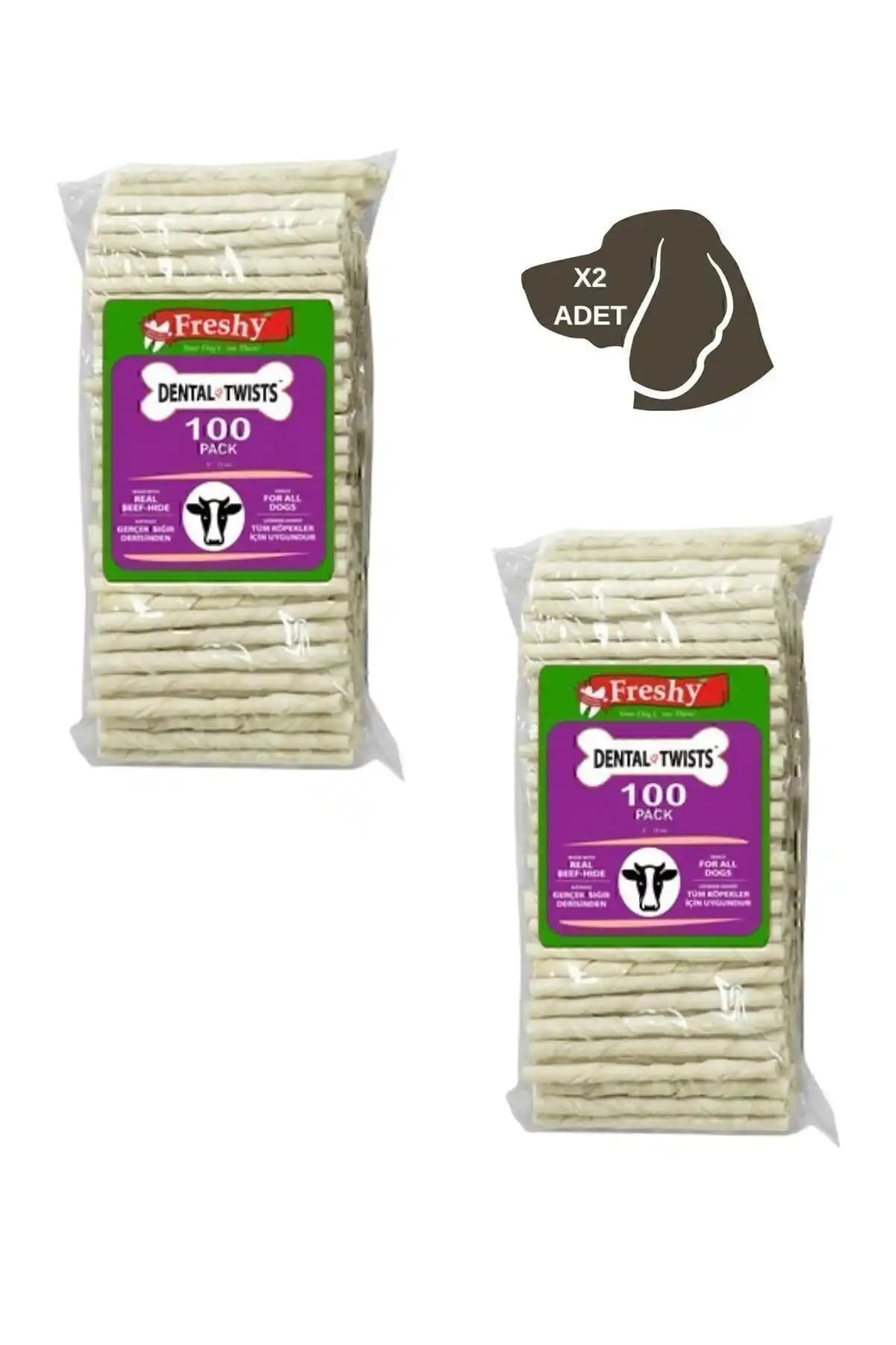 Freshy Dental Twists Beyaz Burgu Çubuk: Köpekler İçin Doğal ve Etkili Diş Sağlığı Ödülü