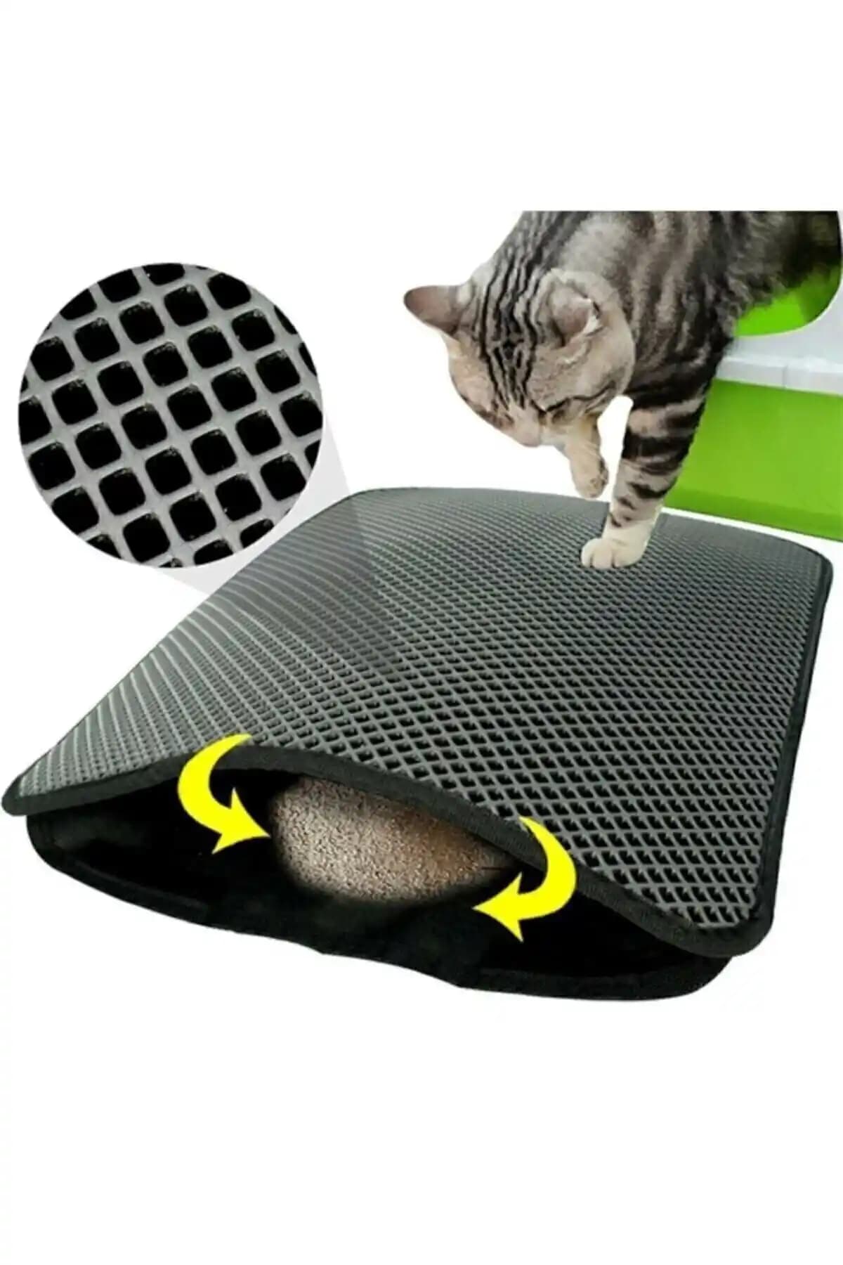 Genel Markalar Elekli Kedi Tuvalet Önü Paspası: Kum Dağılmasını Önleyen Dayanıklı Tasarım