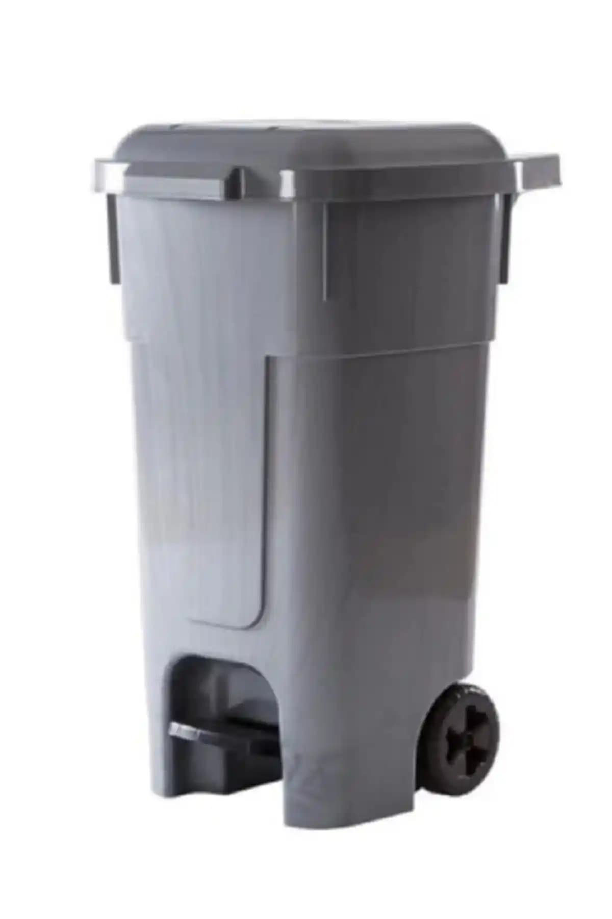 Genel Markalar Violet 80 Litre Pedallı ve Tekerlekli Büyük Boy Çöp Kovası