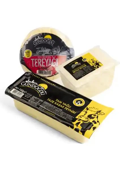 Gündoğdu Müşteri Özel Paketi: Doğal Kaşar, Tereyağı ve Beyaz Peynir Lezzetleri