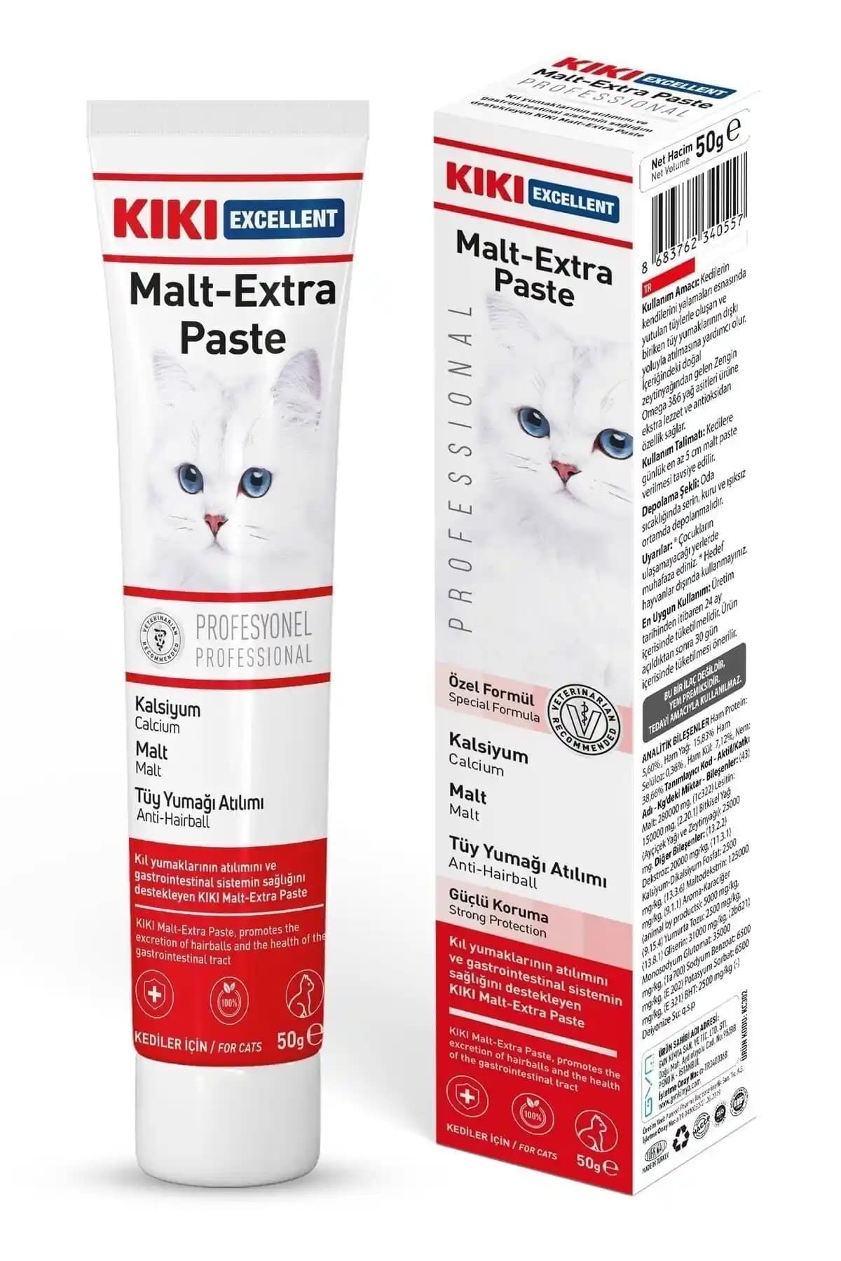 Kiki Excellent Kedi Malt-extra Paste ile Tüy Yumağı Kontrolü ve Sindirim Desteği