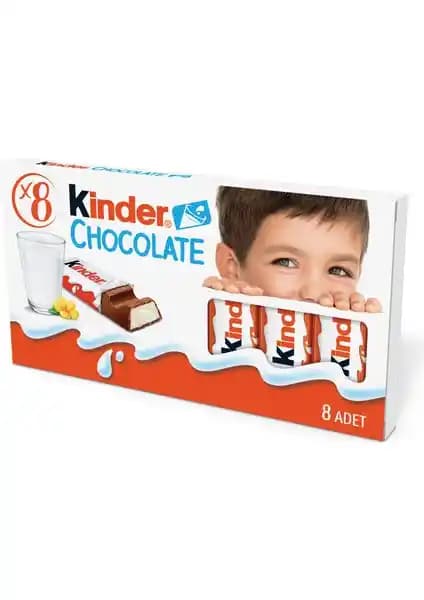 Kinder Chocolate 8'li 100 G: Sütlü Çikolata Lezzeti ve Pratik Porsiyonlar
